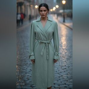 Missguided 100% cotton tie waist jacket size 4